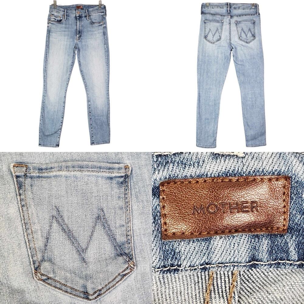 Mother Jeans Denim Insider Skinny Crop Light Wash Womens Size 28 Mid Rise